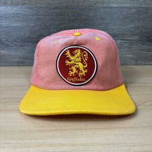 Harry Potter Hat Cap Snapback Red Gryffindor House Movie Wizard Magic Mens